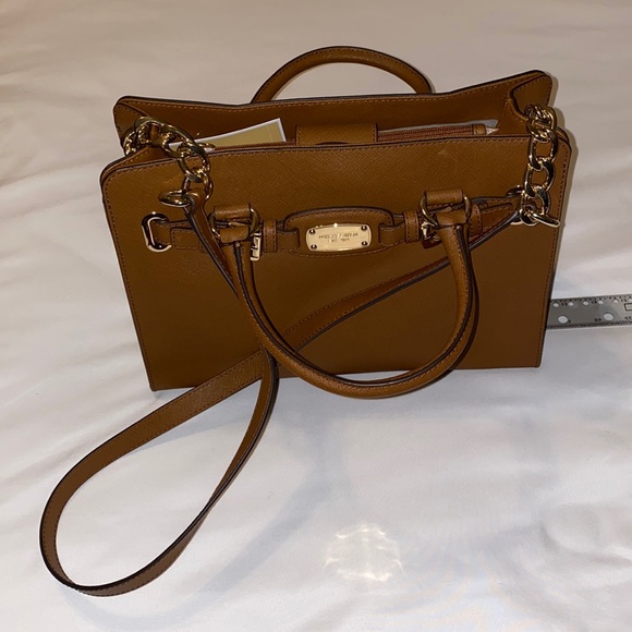 Michael Kors Hamilton Brown Satchel Purse NWT $298 - Picture 2 of 12